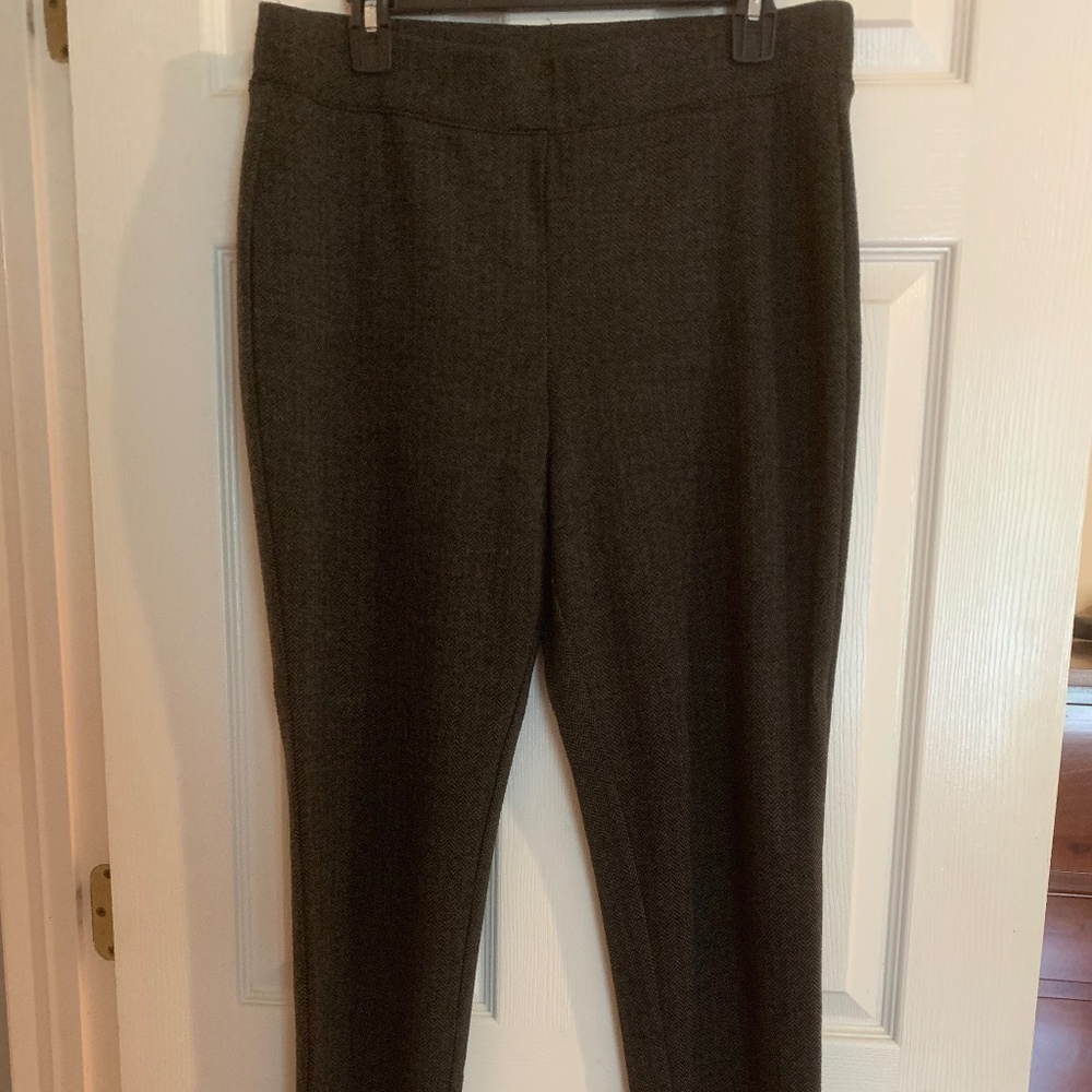 Croft & Barrow Gray Tweed Stretch Pants, Size M